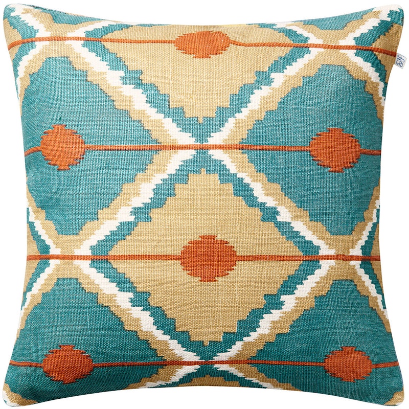 Pune Kuddfodral 50x50 cm, Apricot Orange / Khaki / Heaven Blue