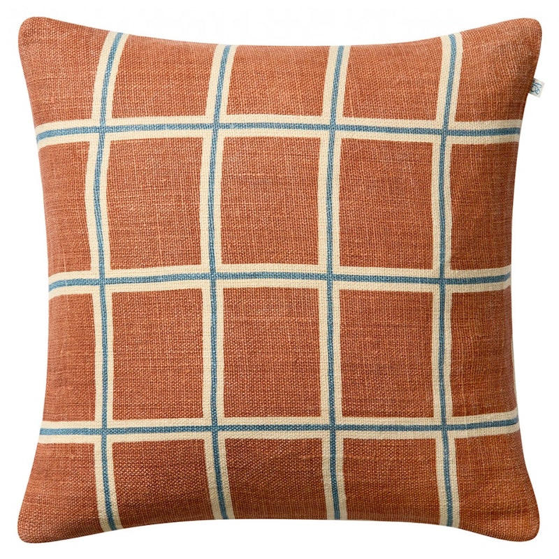 Raha Kuddfodral 50x50 cm, Apricot Orange / Sky Blue