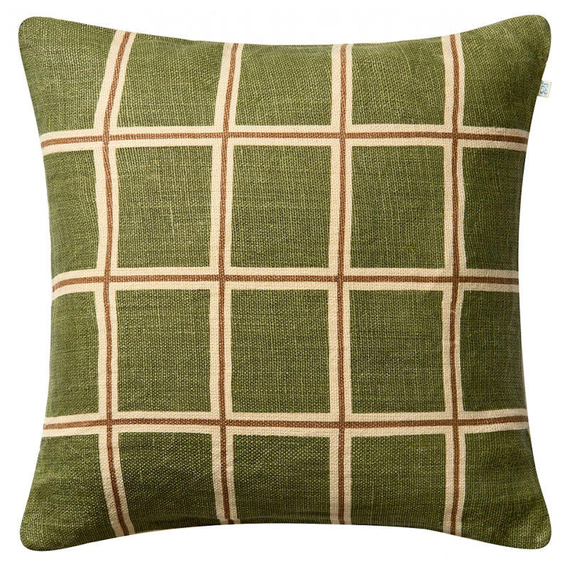 Raha Kuddfodral 50x50 cm, Cactus Green / Taupe