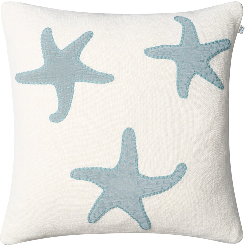 Star Fish Kuddfodral 50x50 cm, Off-white / Aqua