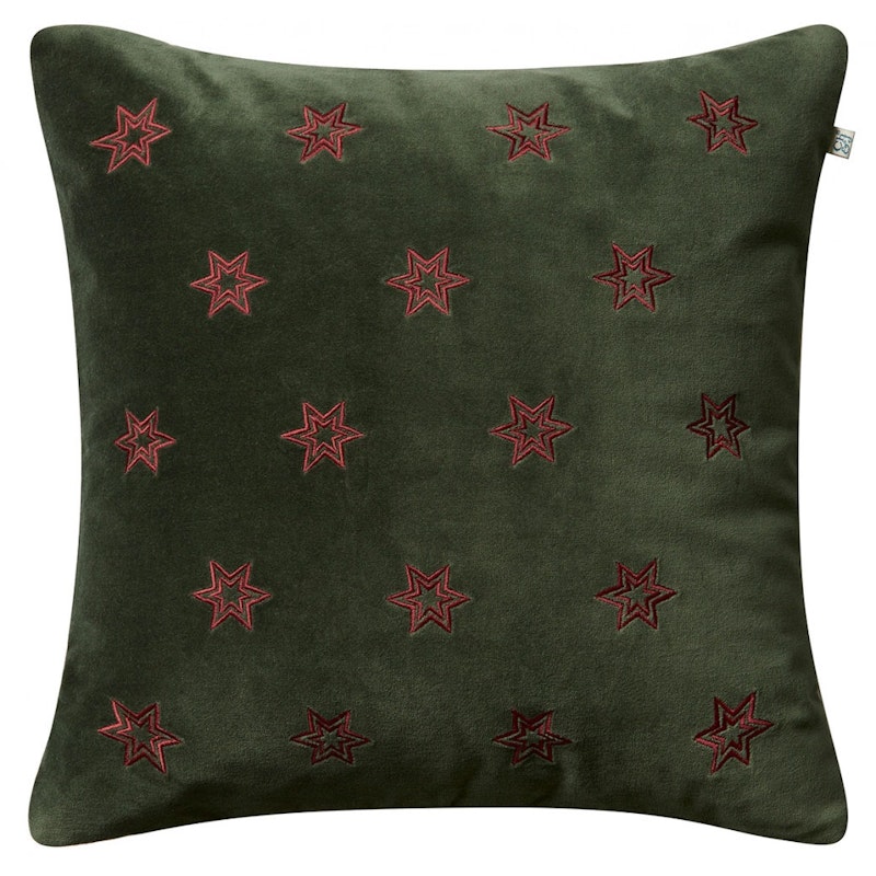 Star Kuddfodral 50x50 cm, Skogsgrön