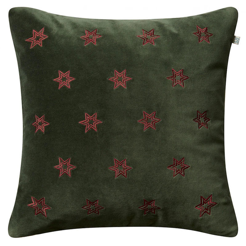 Star Kuddfodral 50x50 cm, Skogsgrön