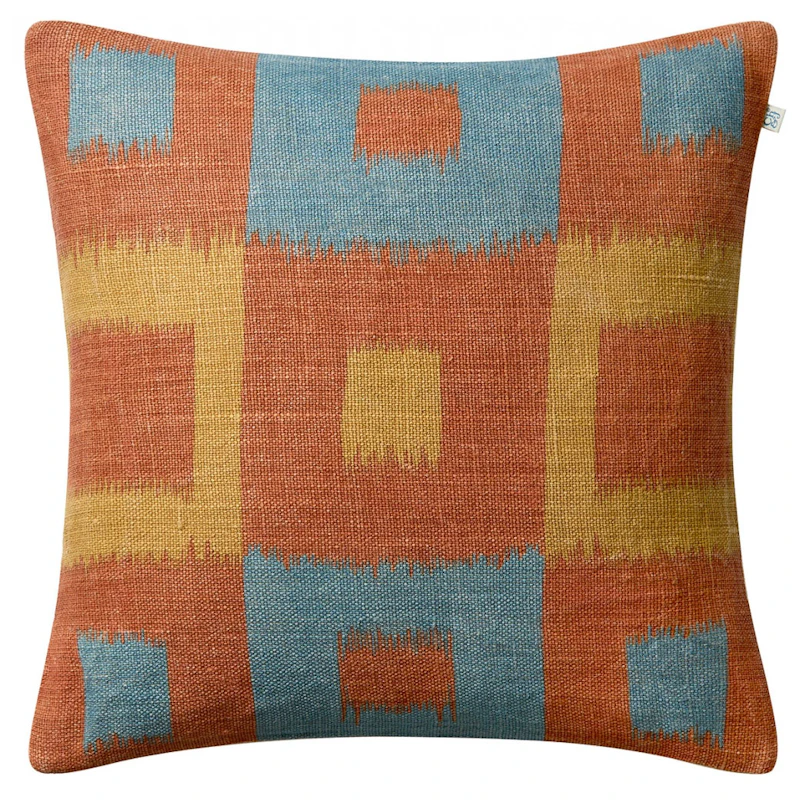 Vicky Kuddfodral 50x50 cm, Apricot Orange / Heaven Blue / Khaki