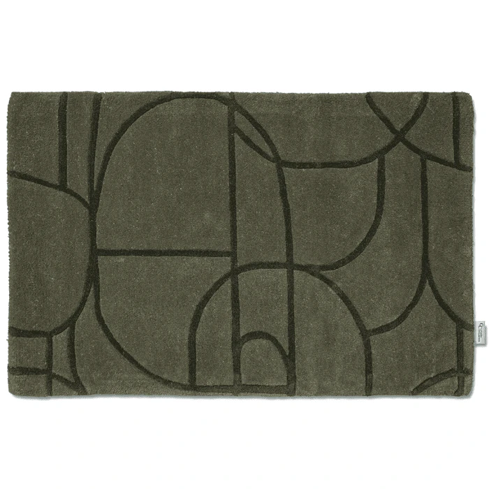 Classic Collection Modern Abstract D&ouml;rrmatta 60x90 Cm Gr&ouml;n - D&ouml;rrmattor Ull Gr&ouml;n - DMMA69GR