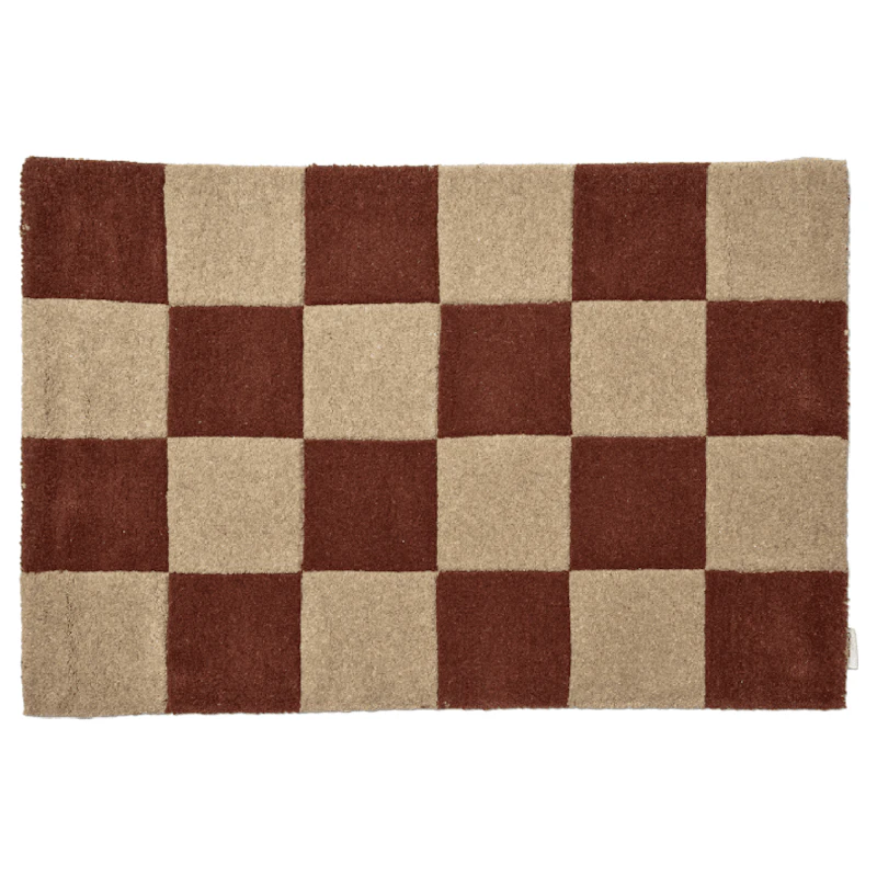 Square Dörrmatta 60x90 cm, Terrakotta / Natur