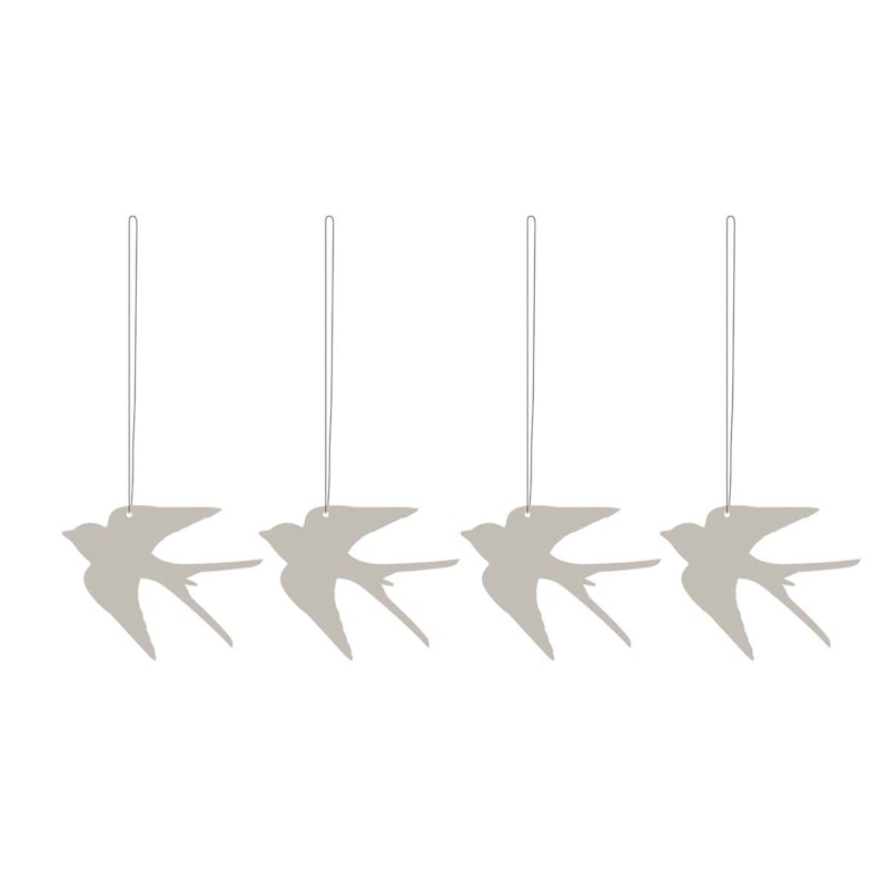 Easter Deco Bird, Cafe Au Lait 4-pack Påskdekoration Rostfritt Stål 4-pack Sand