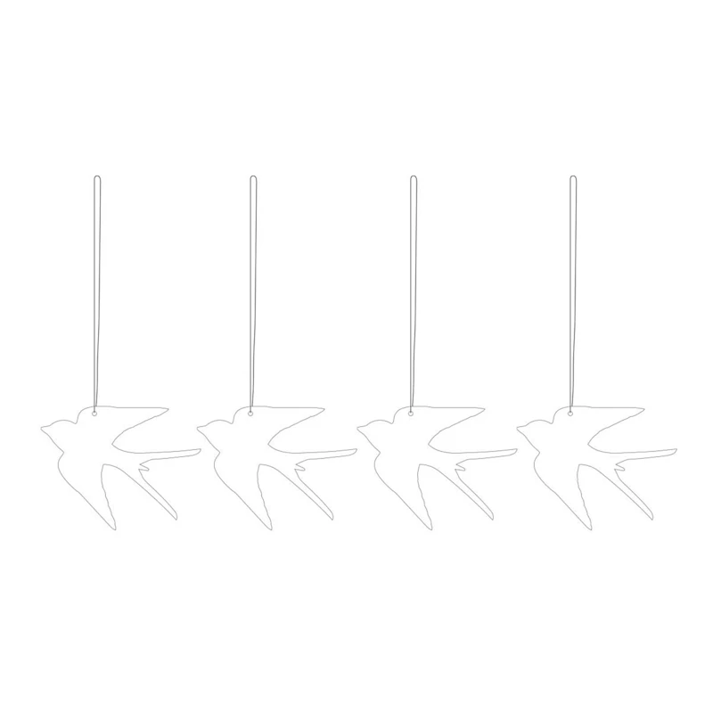 Easter Deco Bird, Cafe Au Lait 4-pack Påskdekoration Rostfritt Stål 4-pack Vit