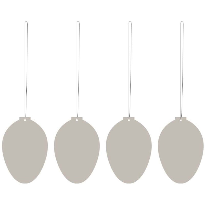 Egg Påskdekoration Rostfritt Stål 4-pack, Sand