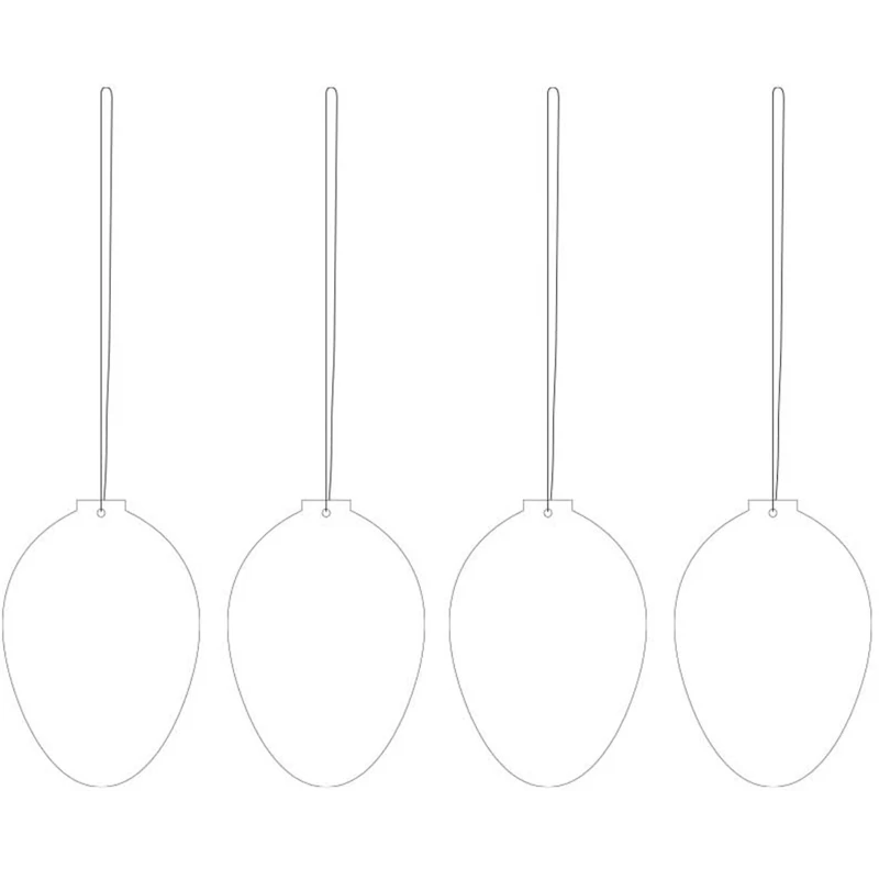 Egg Påskdekoration Rostfritt Stål 4-pack, Vit