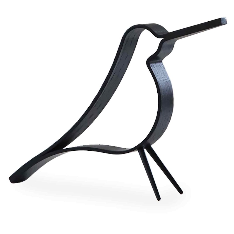 Woody Bird 14 cm, Svart Ek