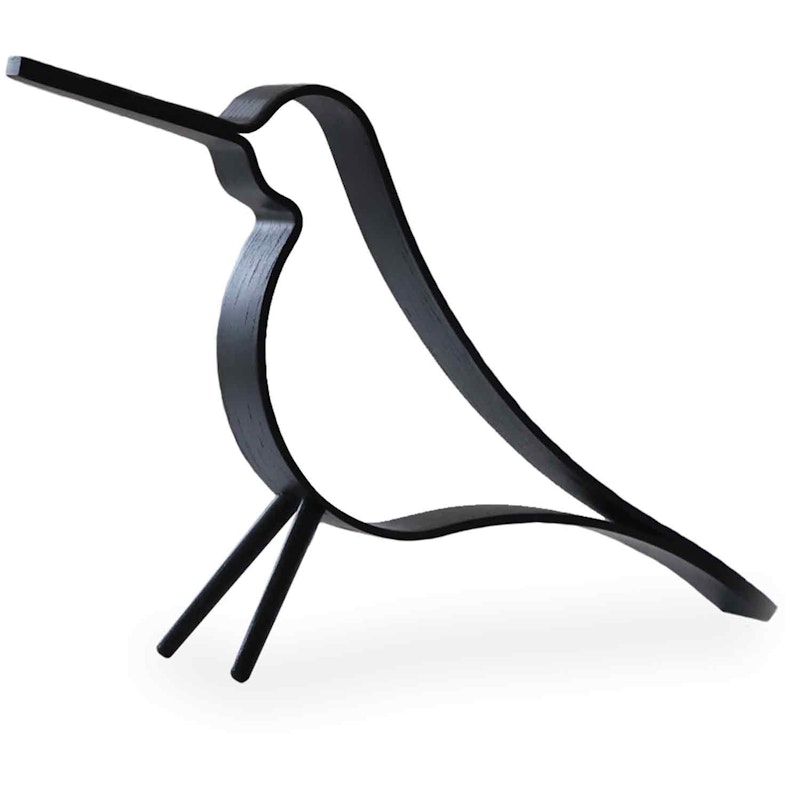 Woody Bird 20 cm, Svart Ek