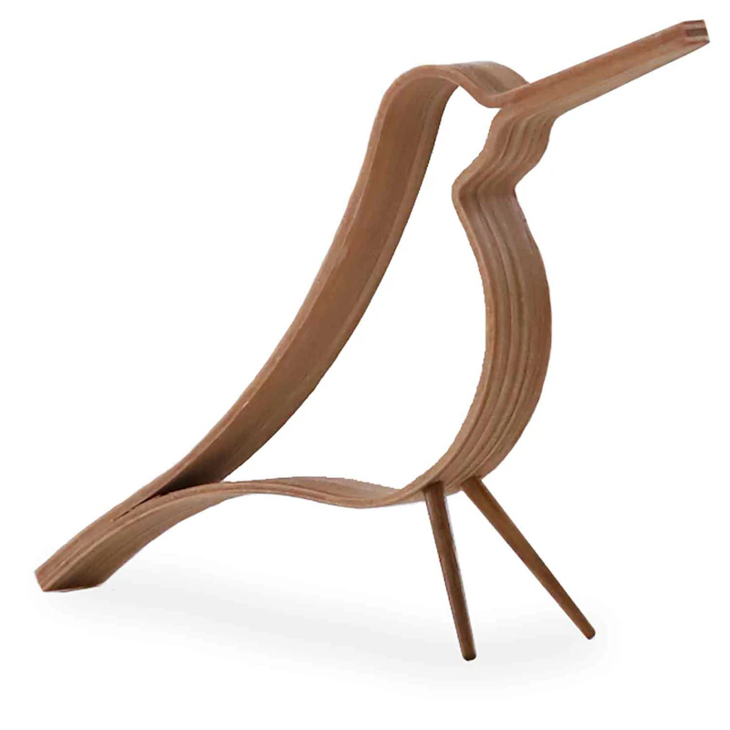 Woody Bird Dekoration 14 cm, Ek