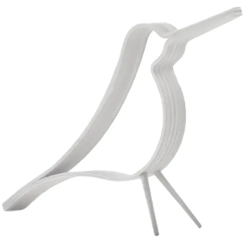 Woody Bird Dekoration 14 cm, Vit