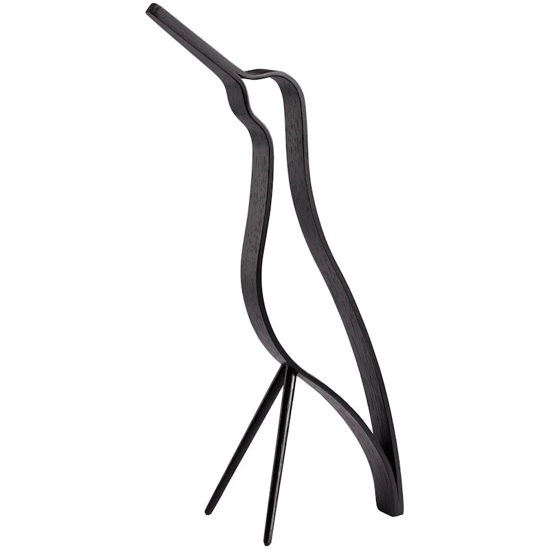 Woody Bird Dekoration 38 cm, Svartbetsad Ek