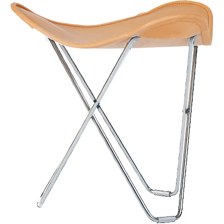 Cuero Flying Goose Pampa Pall Crude Nature/chrome - Fotpallar L&auml;der Crude Nature - 1400512