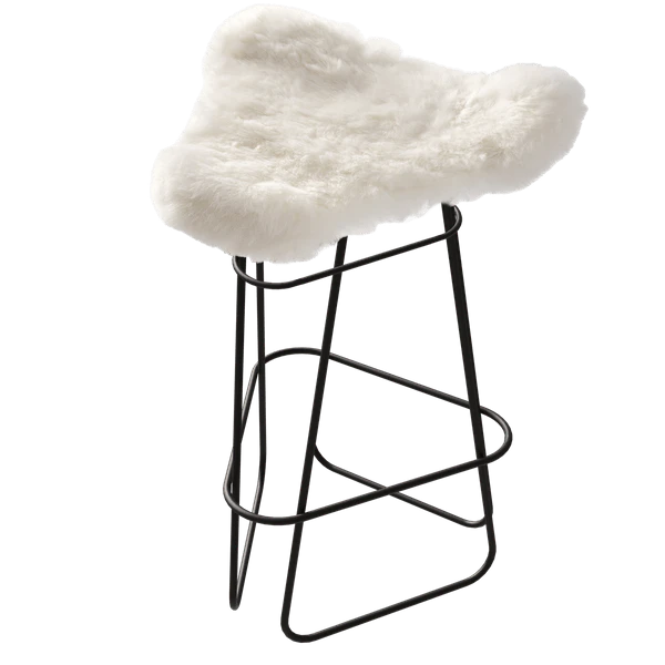 Cuero Iceland Barpall 65 Cm Svart / Shorn White - Barstolar St&aring;l Shorn White - 1660911