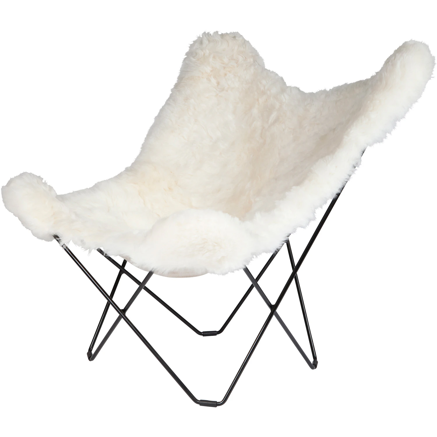 Cuero Iceland Mariposa Butterfly Chair Shorn White/black - F&aring;t&ouml;ljer F&aring;rskinn Vit - 1110901
