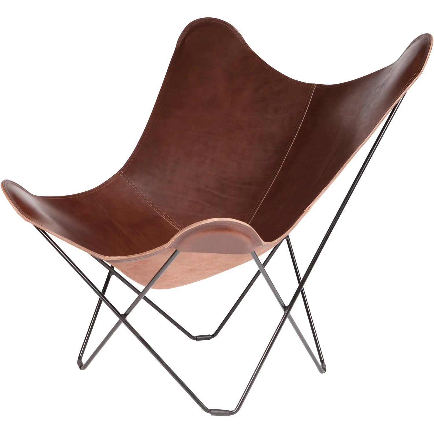 Cuero Pampa Mariposa Butterfly Chair Chocolate/black - F&aring;t&ouml;ljer L&auml;der Choklad - 1010401