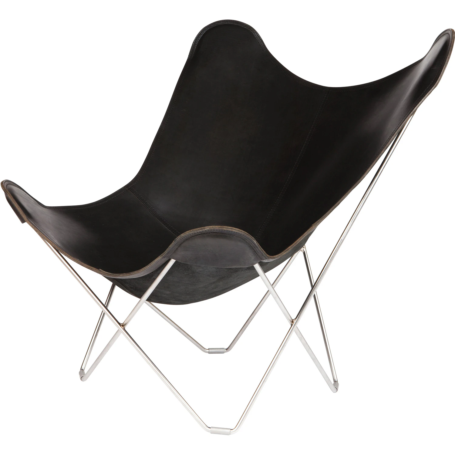 Cuero Pampa Mariposa Butterfly Chair Black/chrome - F&aring;t&ouml;ljer L&auml;der Svart - 1010102