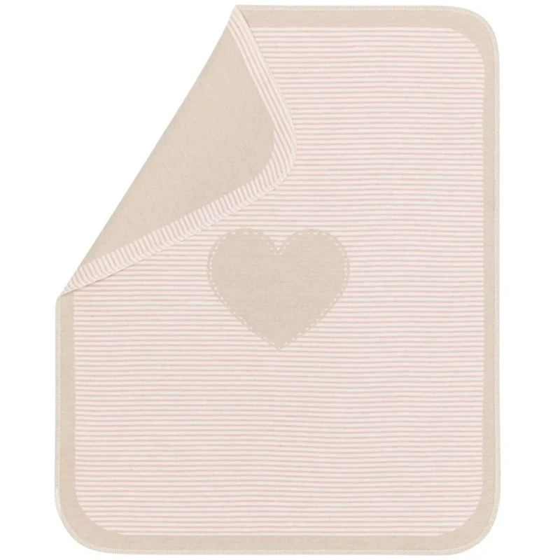 Juwel Babyfilt 70x90 cm Heart, Light Pink