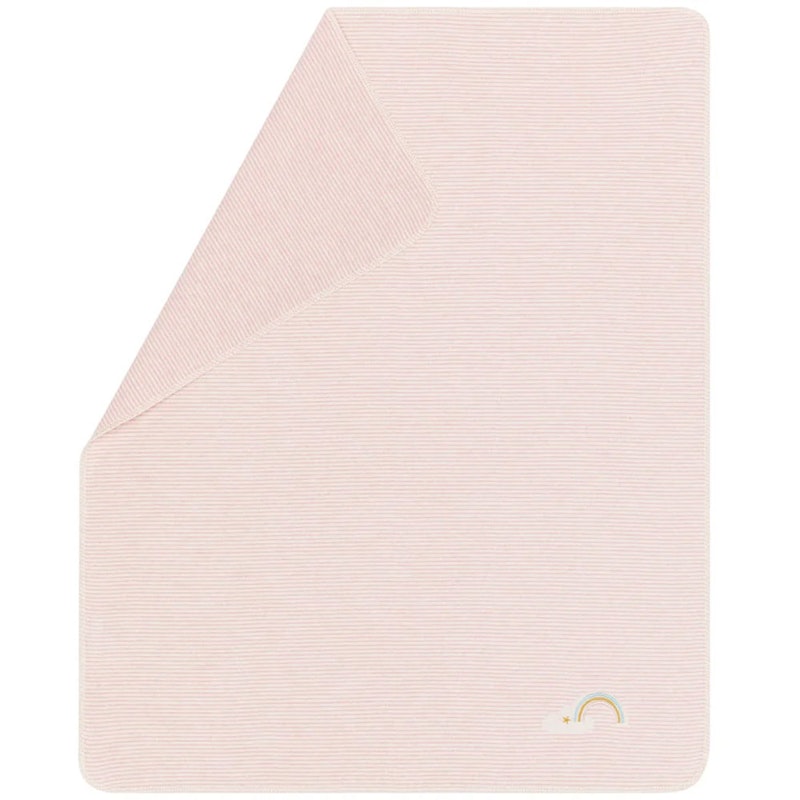 Juwel Babyfilt 70x90 cm Stripes/Rainbow, Rosa