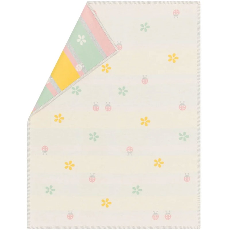 Lena Babyfilt 75x100 cm Ladybugs, Off-white / Multi