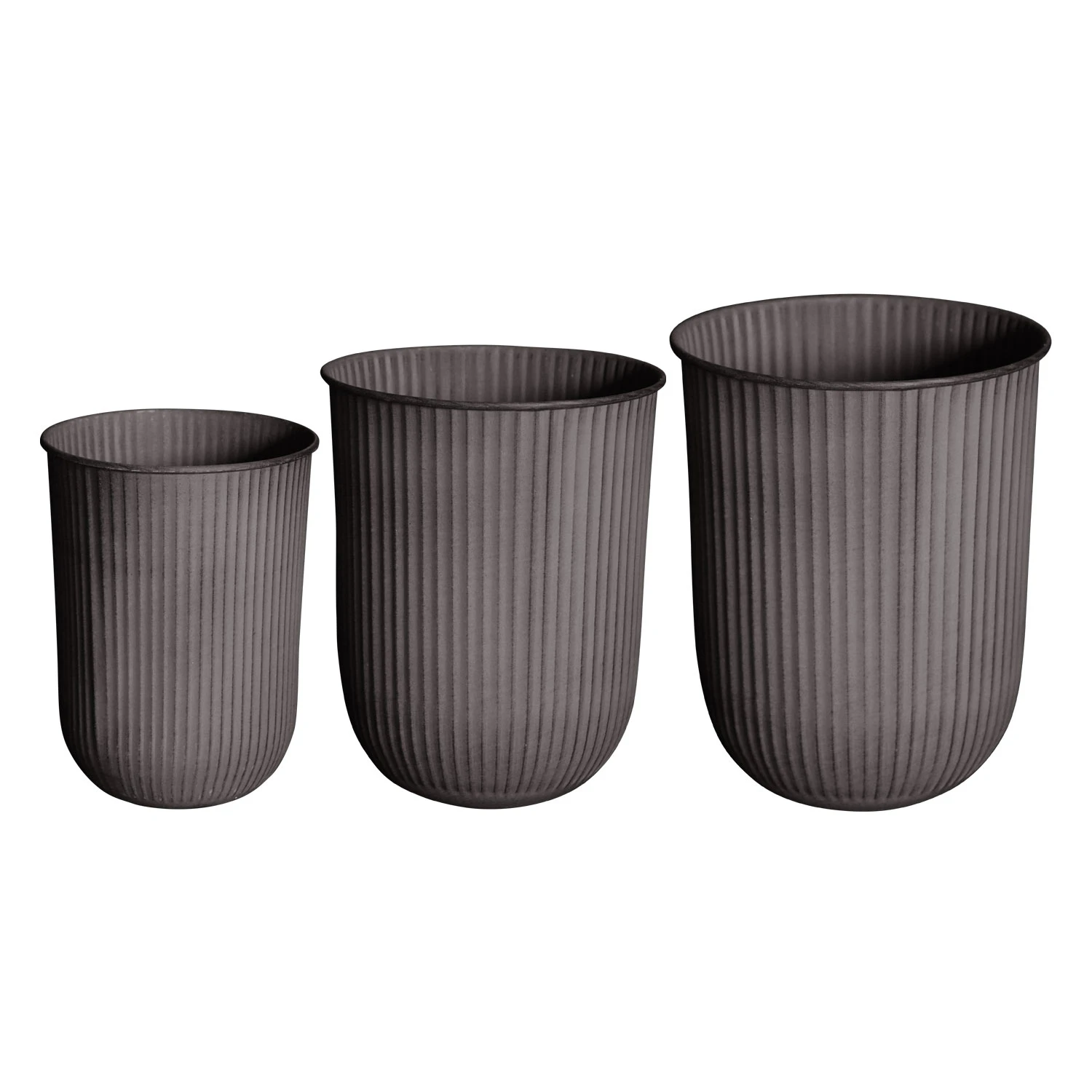 Dbkd Out Stripe Krukor 3-pack Brun - Krukor Pl&aring;t Brun - 1024