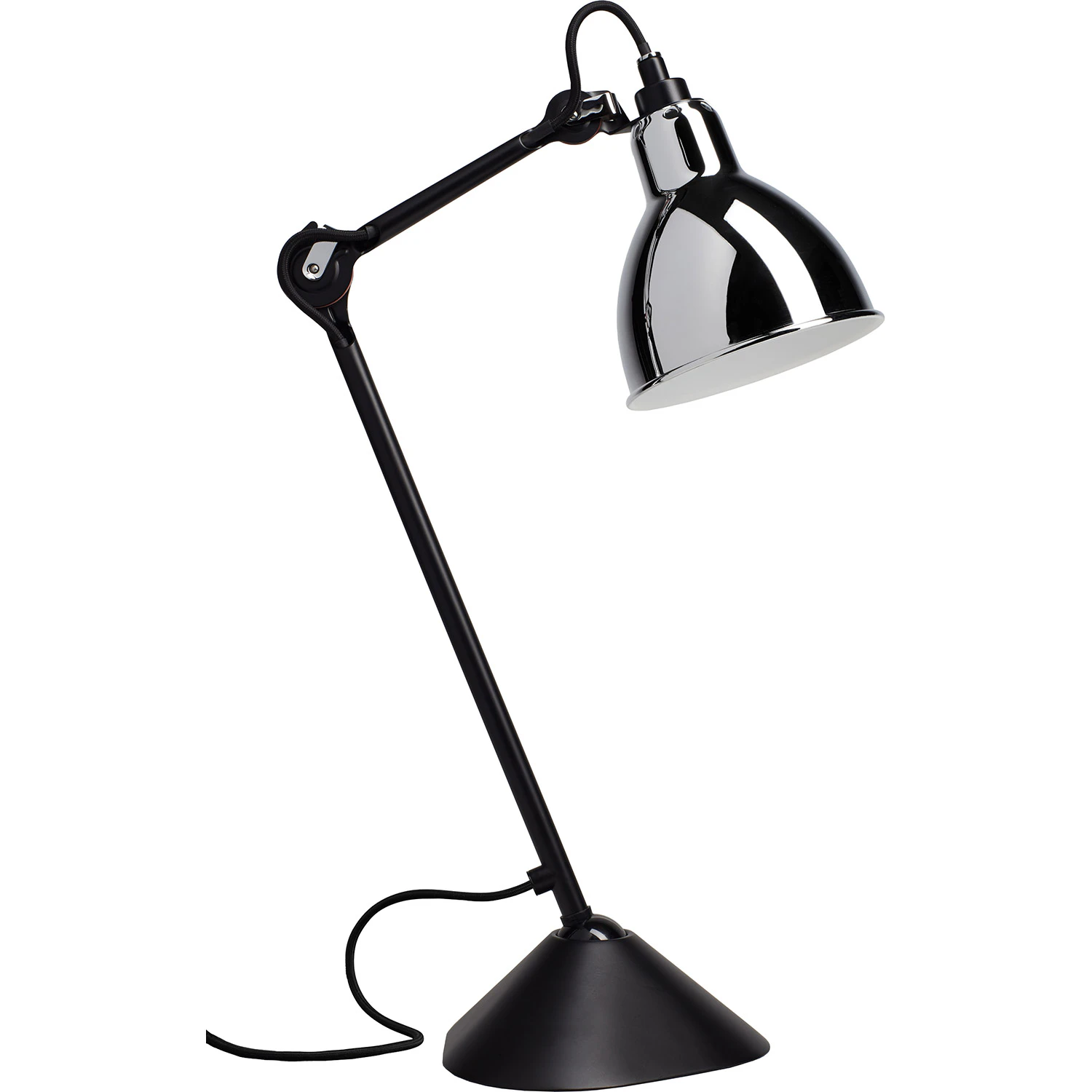 Dcwéditions La Lampe Gras N°205 Bordslampa Svart / Krom - Bordslampor Stål Svart - 205 BL-CH ROUND