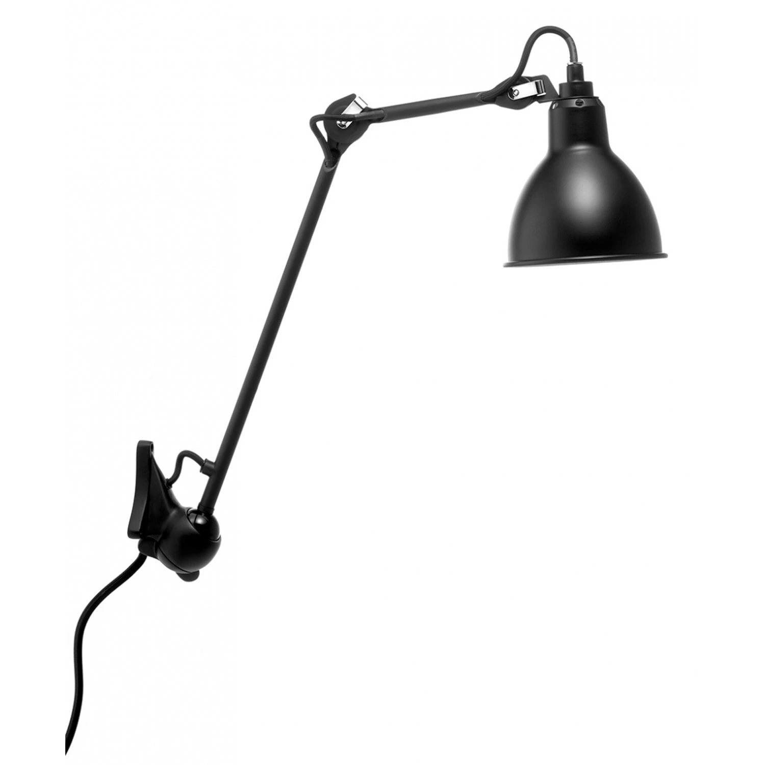Dcw&eacute;ditions La Lampe Gras N&deg;222 V&auml;gglampa Svart - V&auml;gglampor St&aring;l Svart - 222 BL-BL ROUND