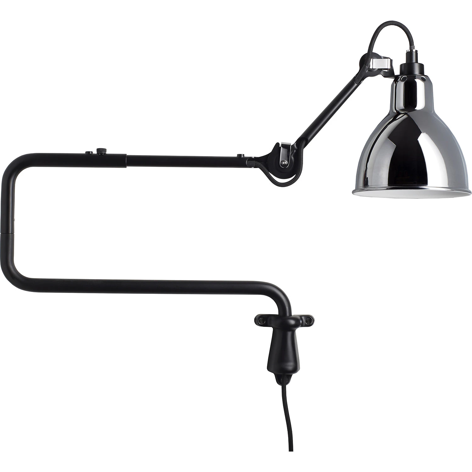 Dcwéditions La Lampe Gras N°303 Vägglampa Svart / Krom - Vägglampor Stål Svart - LG-303 BL-CH
