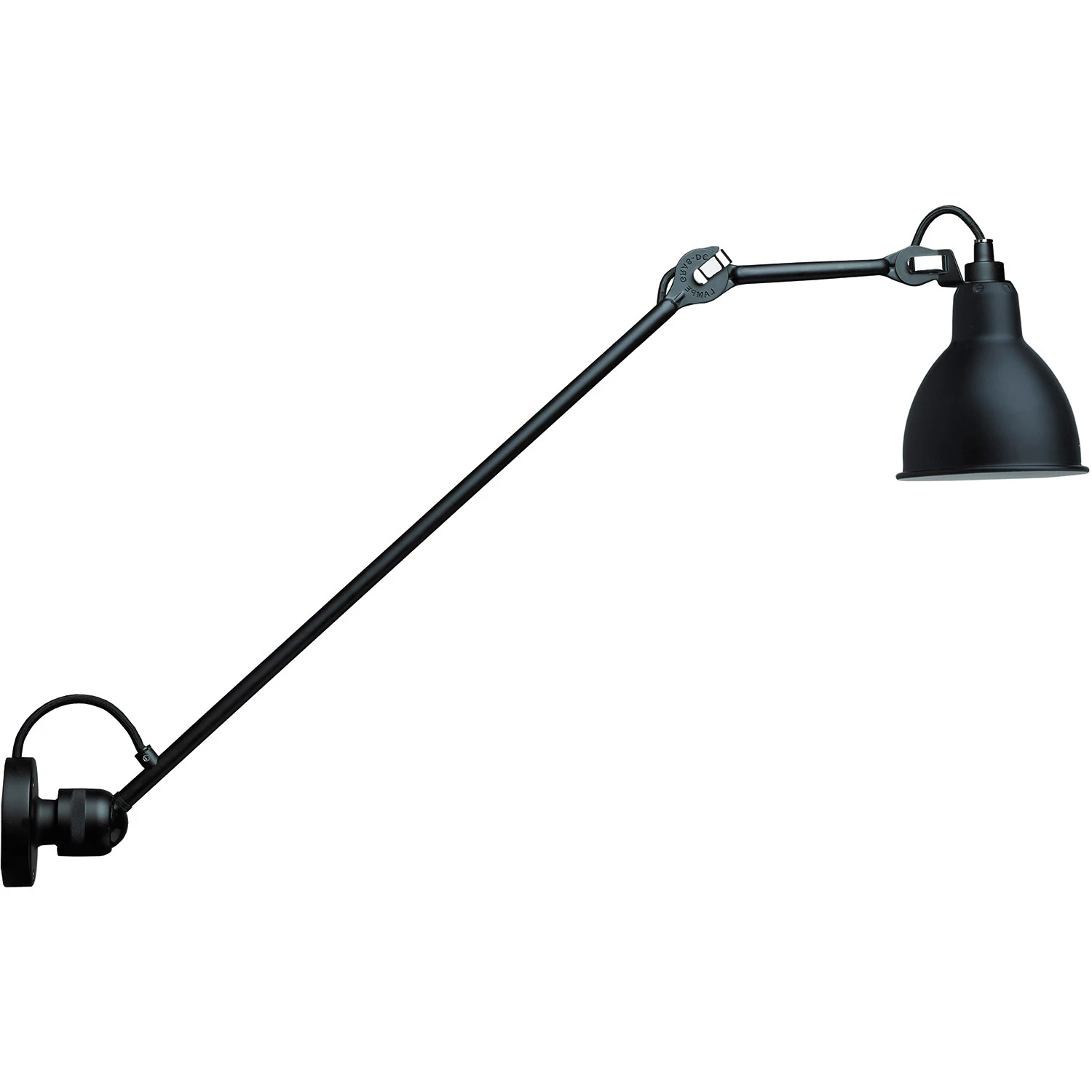 Dcw&eacute;ditions La Lampe Gras N&deg;304 V&auml;gglampa L60 Svart - V&auml;gglampor St&aring;l Svart - 304 L 60 BL-BL ROUND