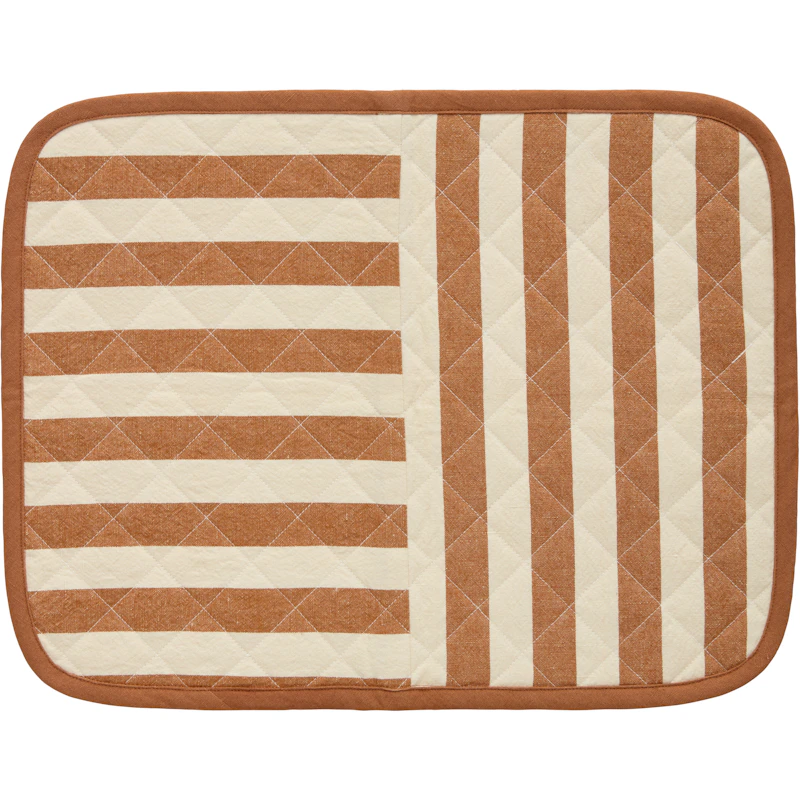 Block Stripe Bordstablett 35x45 cm, Brun