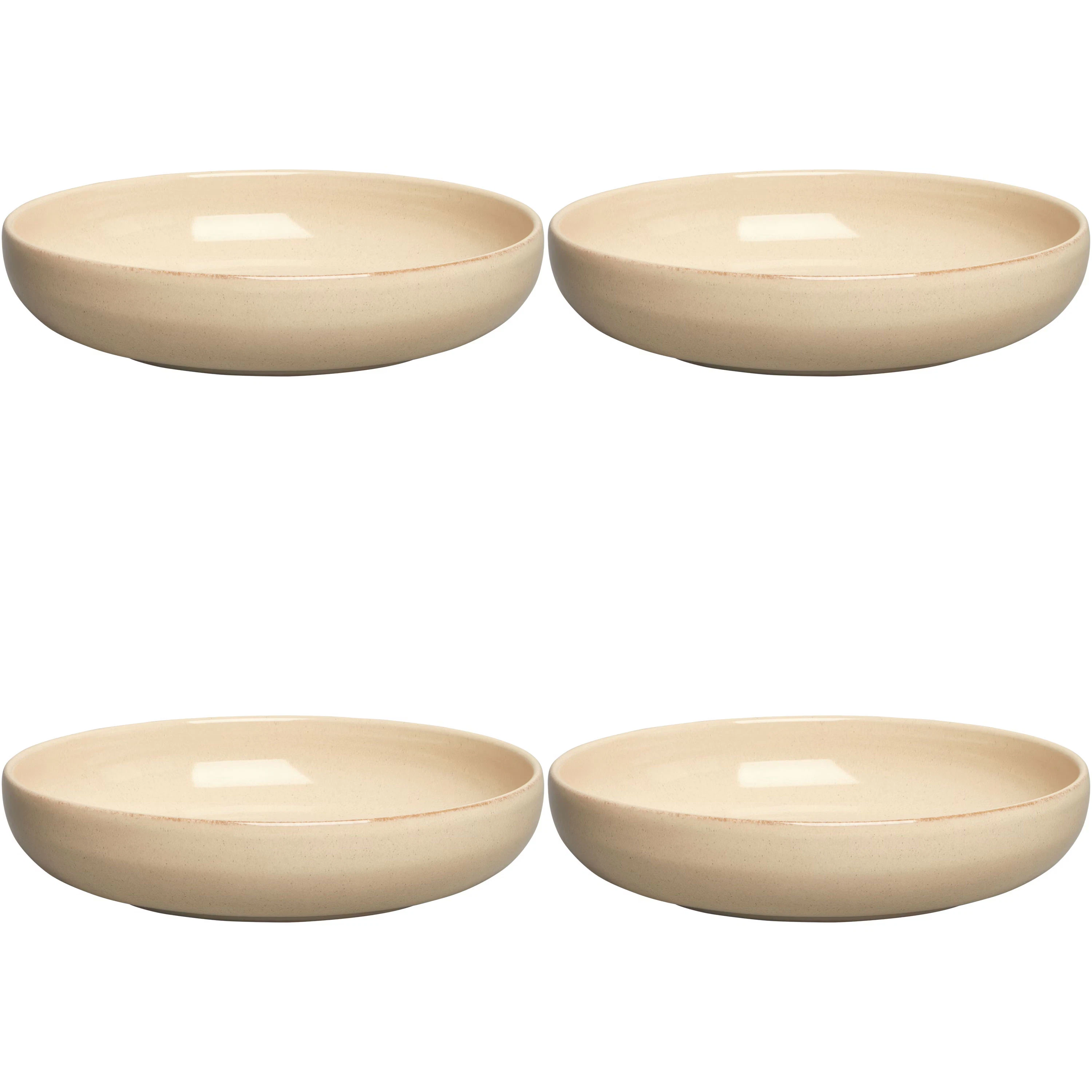 Decotique Bon Sk&aring;l 22 Cm 4-pack Beige - Serveringssk&aring;lar Stengods Beige - 390009+390009+390009+390009