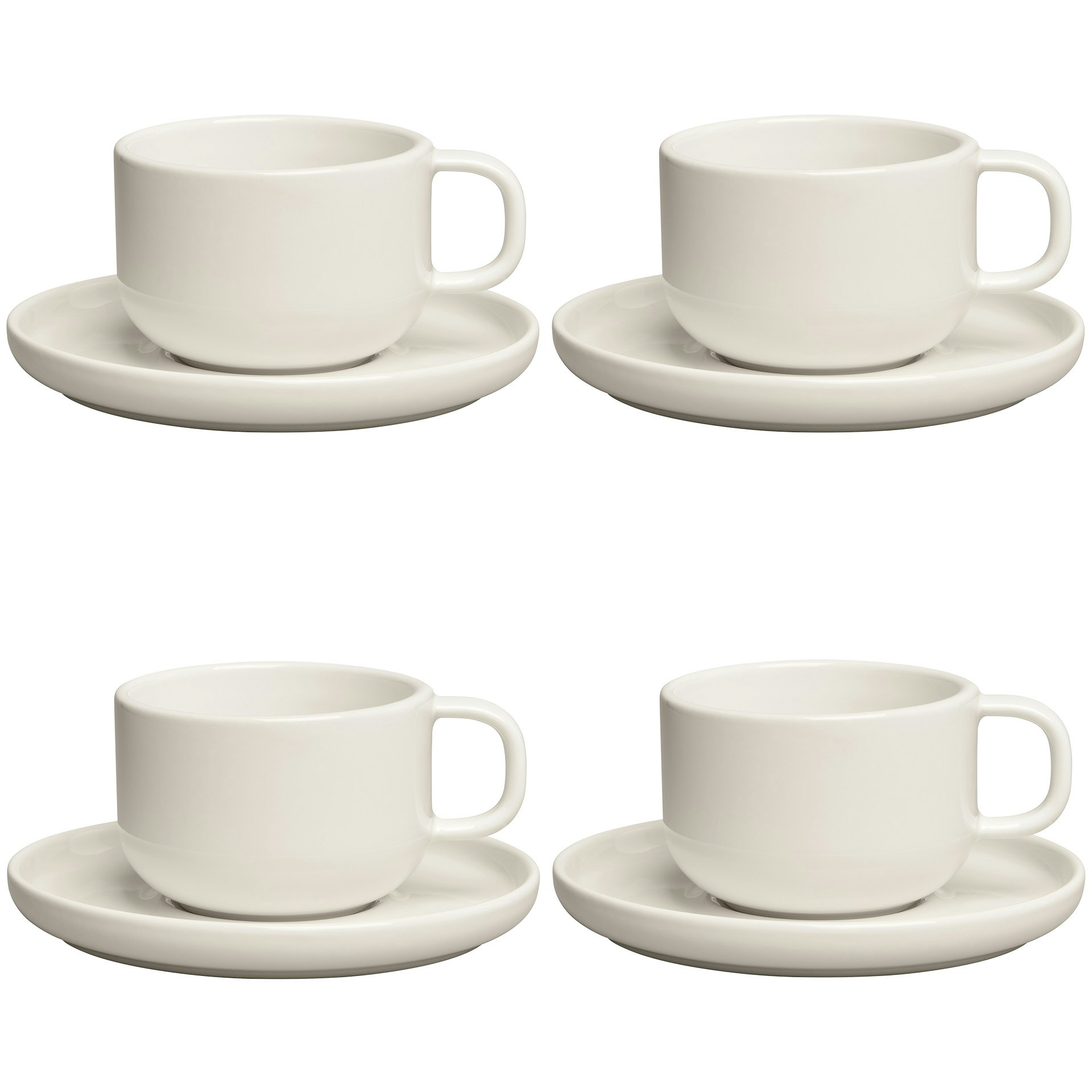 Decotique Bon Tekopp 4-pack Ivory - Tekoppar Stengods Elfenben - 402146+402147X4