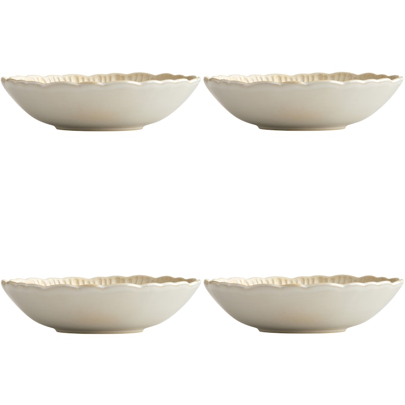 Daisy Djup Tallrik 22 cm 4-pack, Cream
