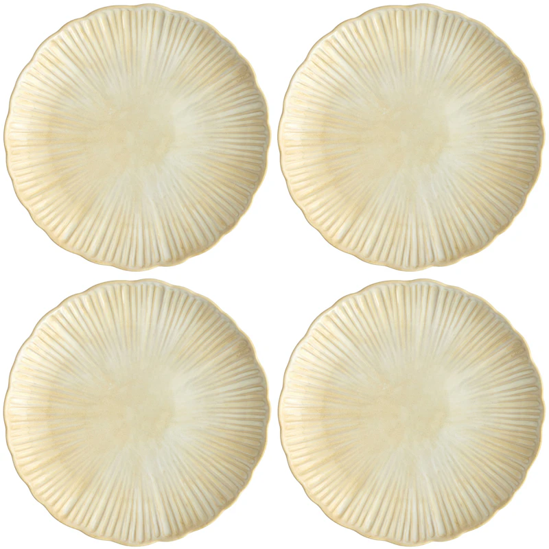 Daisy Tallrik 4-pack Cream, 22 cm