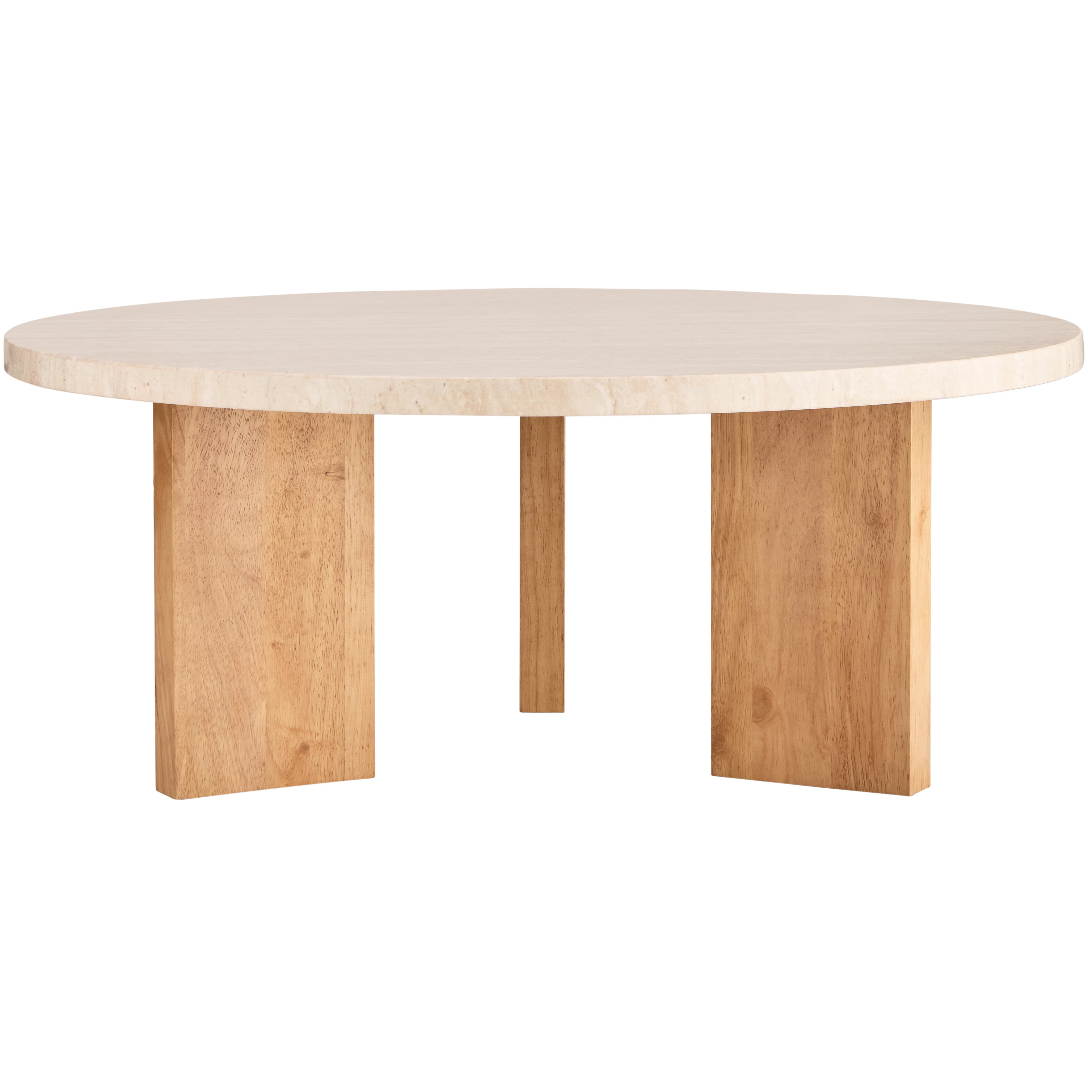 Decotique Eden Soffbord 90 Cm Ek / Ljus Sten - Soffbord Gummitr&auml; Ek - 7340149805634