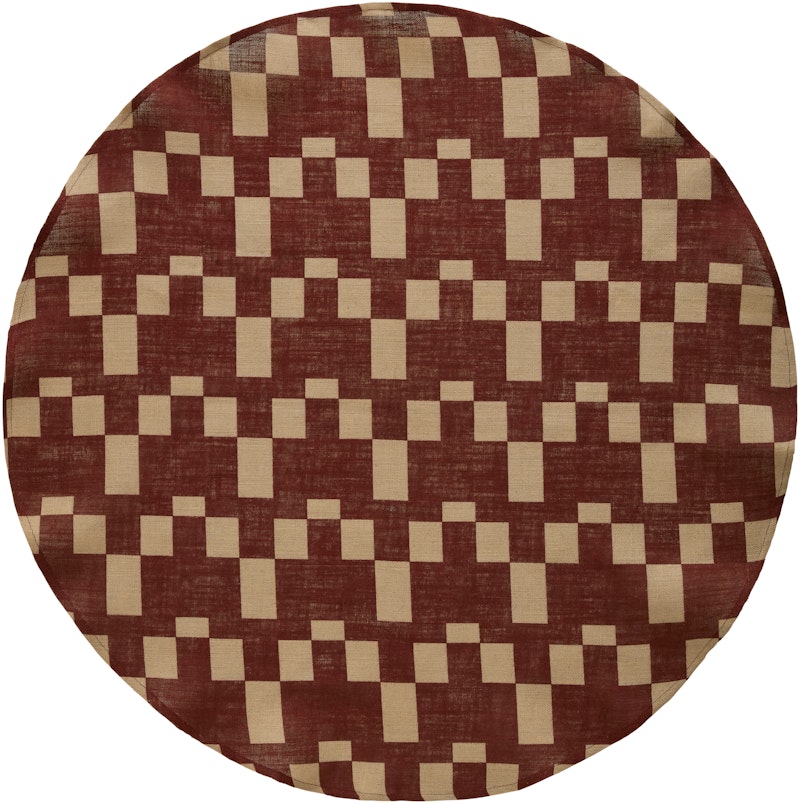 Eira Julgransmatta 125 cm, Beige / Röd