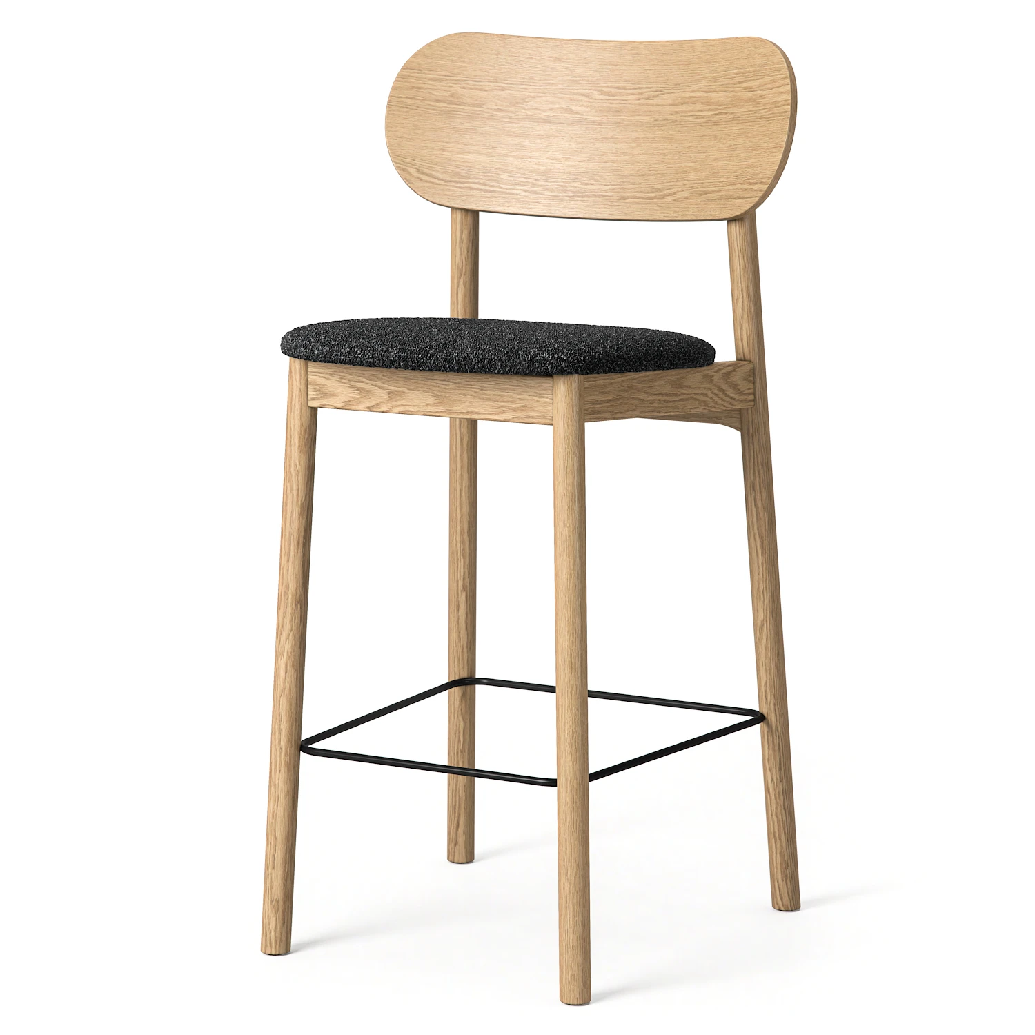 Decotique Elephant Barstol Naturlig / Antracit Boucl&eacute; - Barstolar Ek - 13002689+13002695