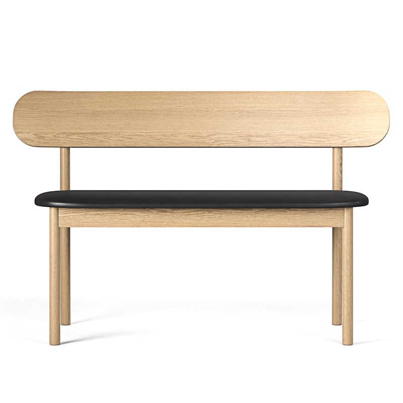 Elephant Bänk Oak / Svart Läder