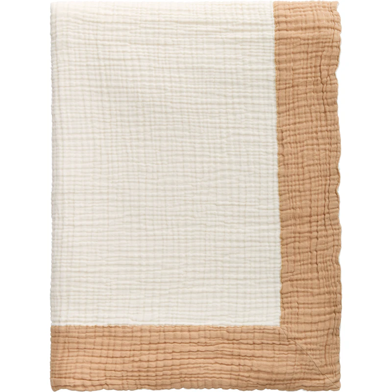 Ella Crincle Överkast 260x260 cm, Dark Sand
