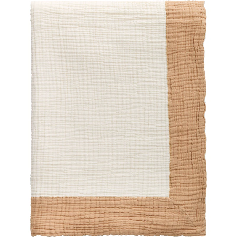 Ella Crincle Överkast 180x260 cm, Dark Sand