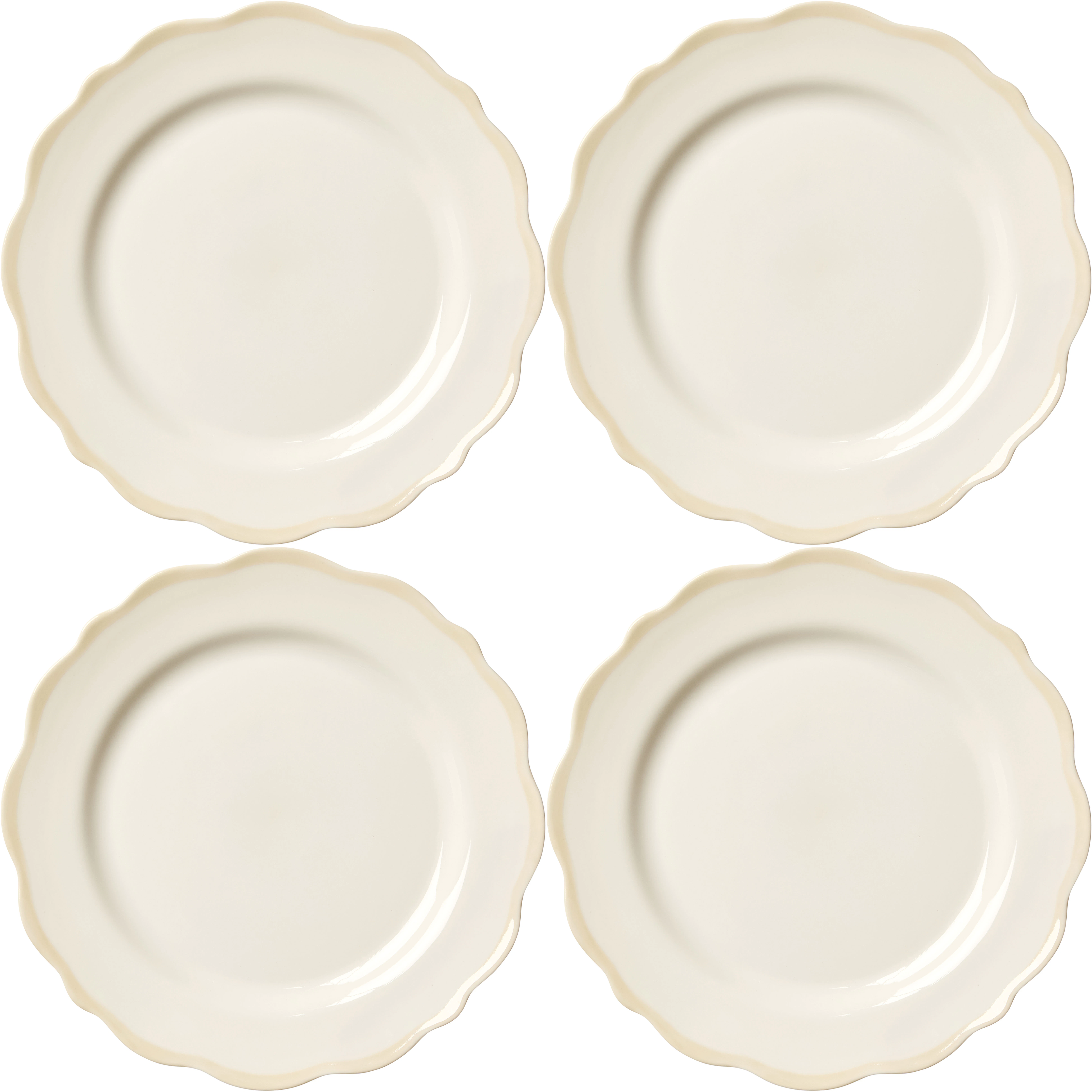 Decotique Fleur Assiett 21 Cm 4-pack Sand - Assietter Keramik Sand - 427706X4