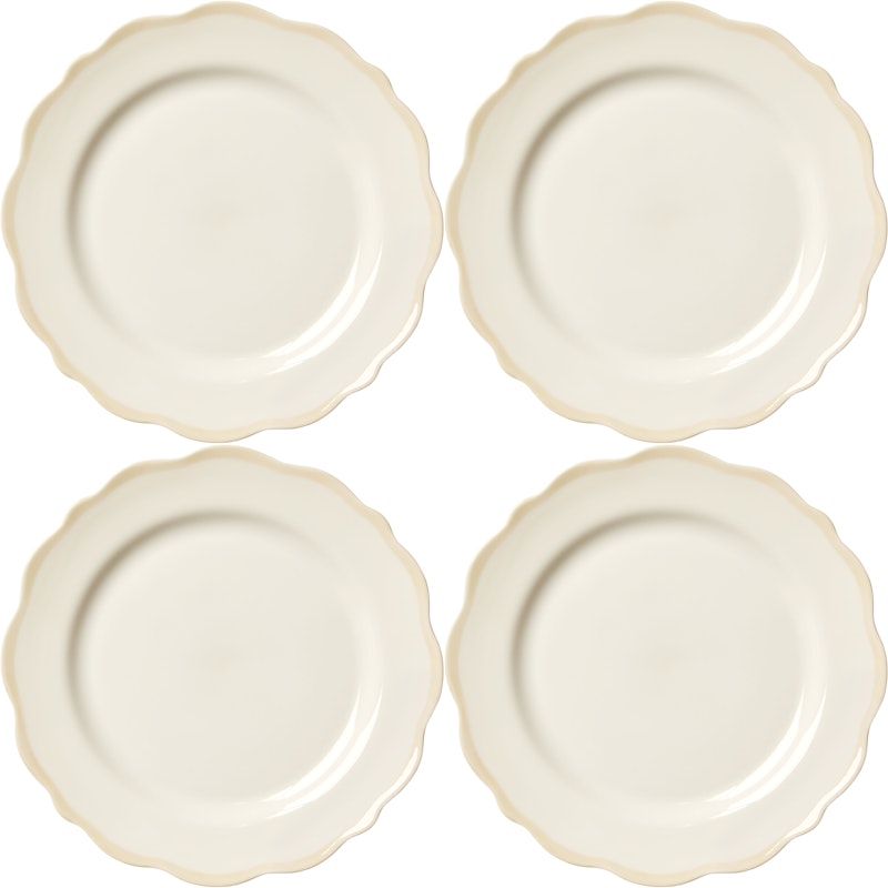 Fleur Assiett 21 cm 4-pack, Sand