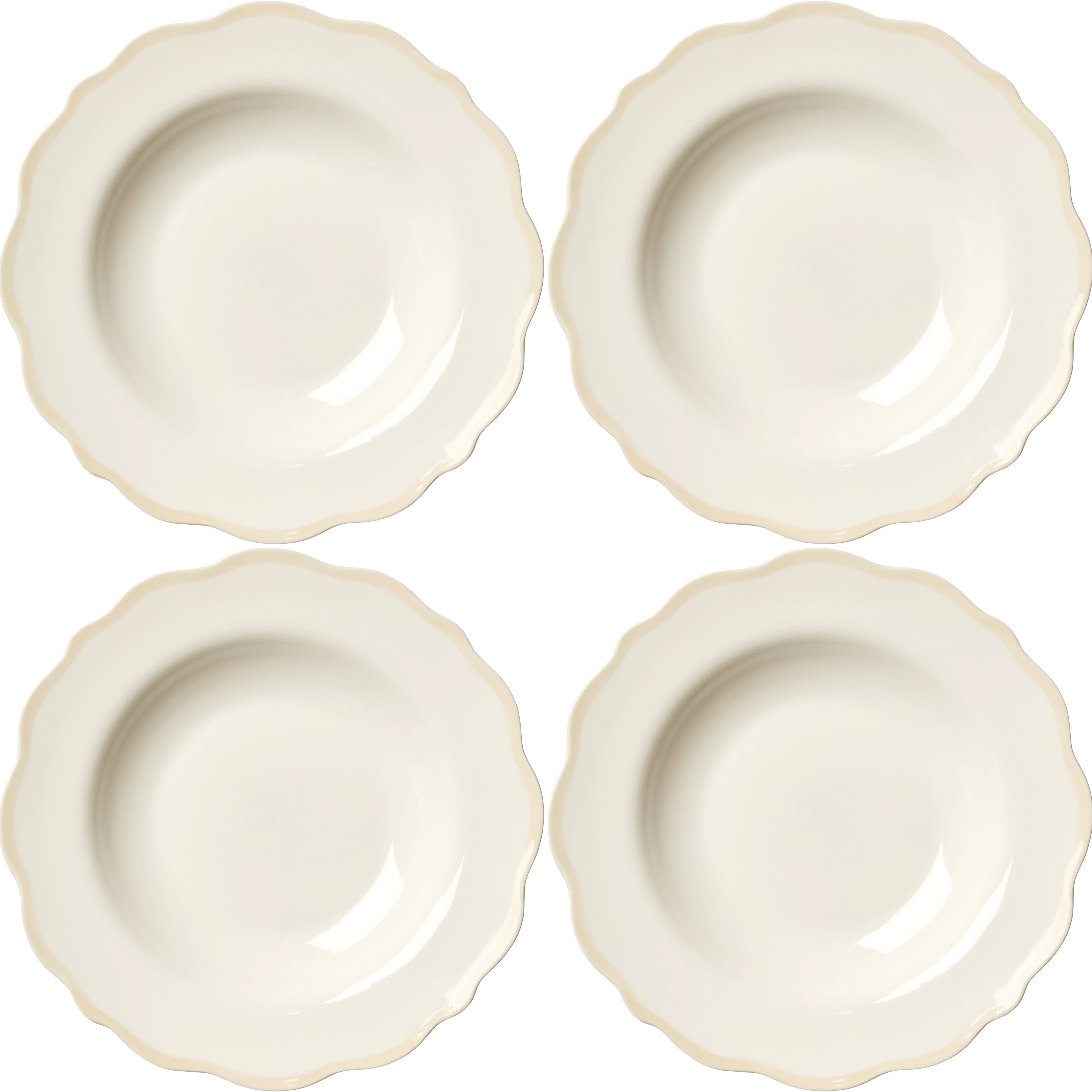 Decotique Fleur Sk&aring;l 23 Cm 4-pack Sand - Serveringssk&aring;lar Keramik Sand - 427705X4