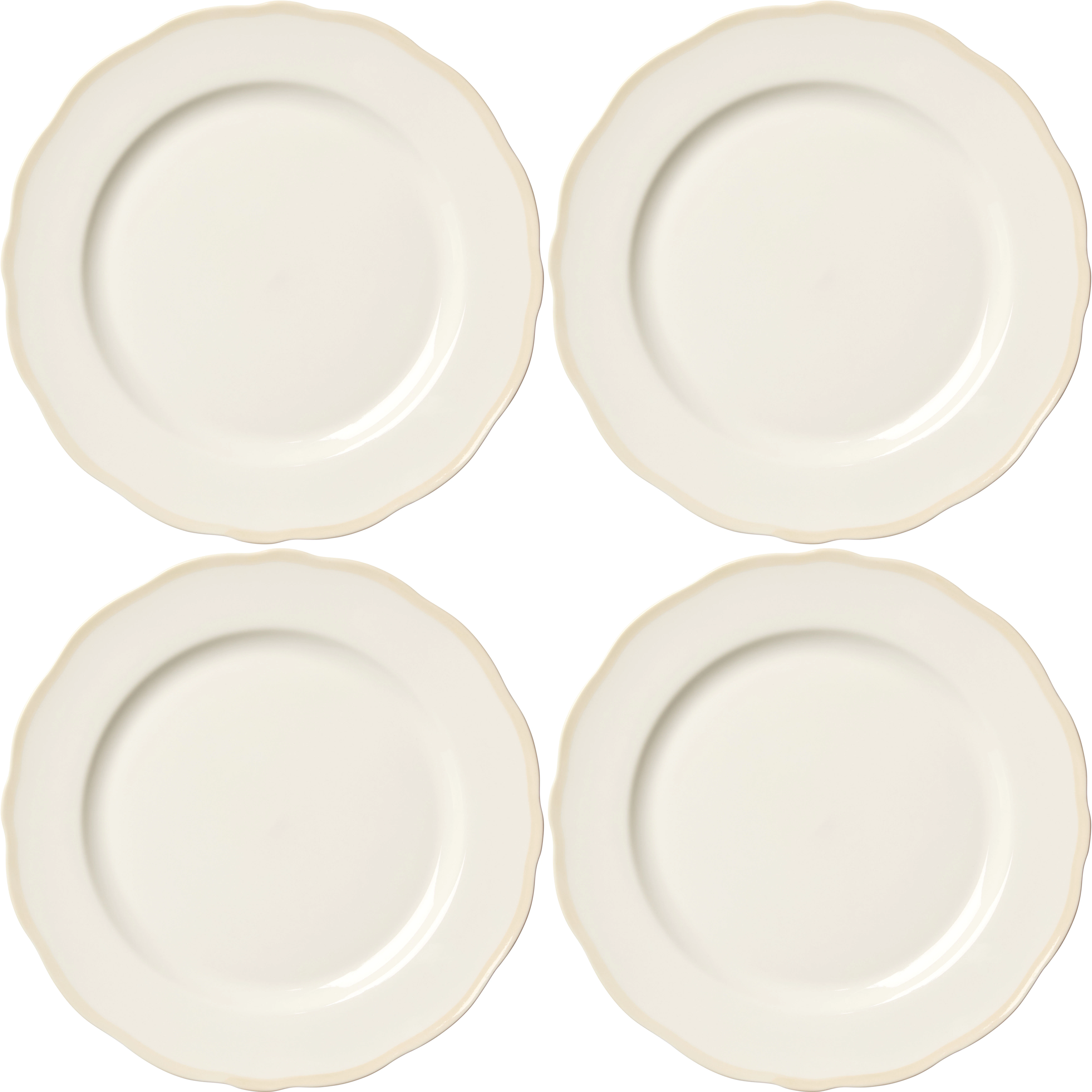 Decotique Fleur Tallrik 28 Cm 4-pack Sand - Mattallrikar Keramik Sand - 427707X4