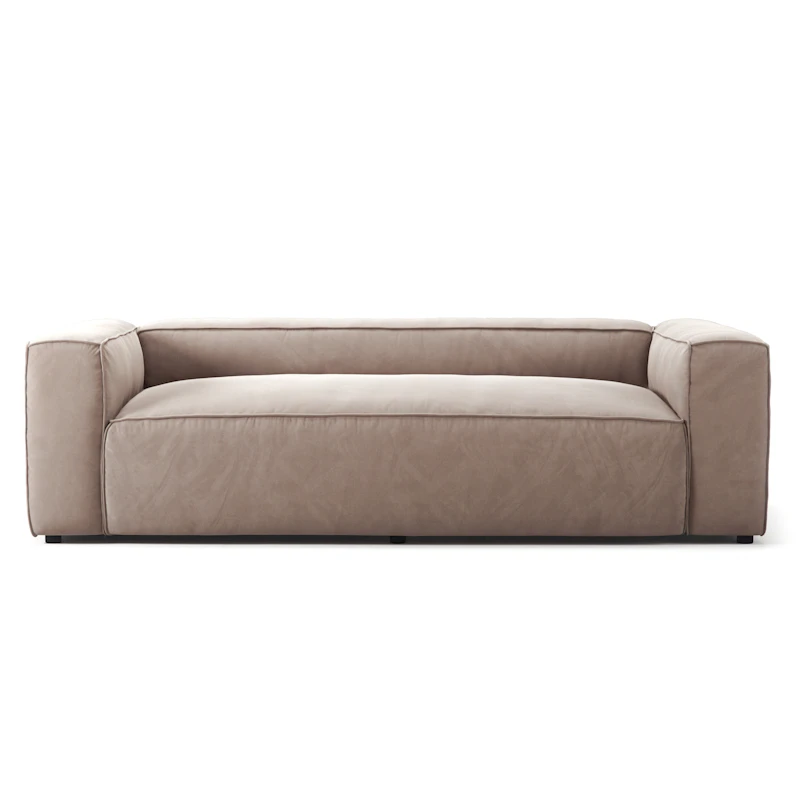 Grand 2-Sitssoffa Sammet, Dusk Beige