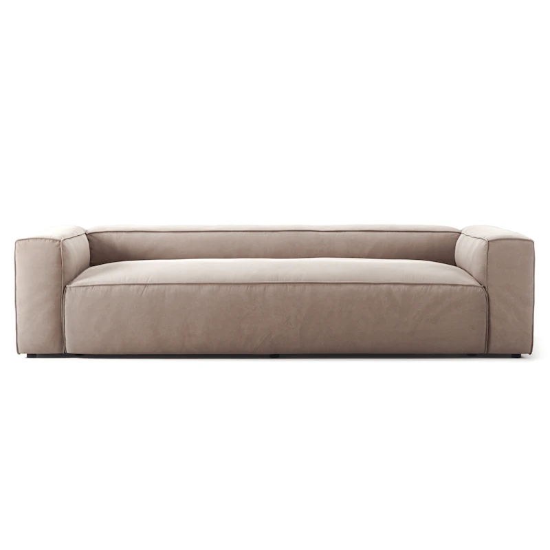 Grand 3-Sitssoffa Sammet, Dusk Beige