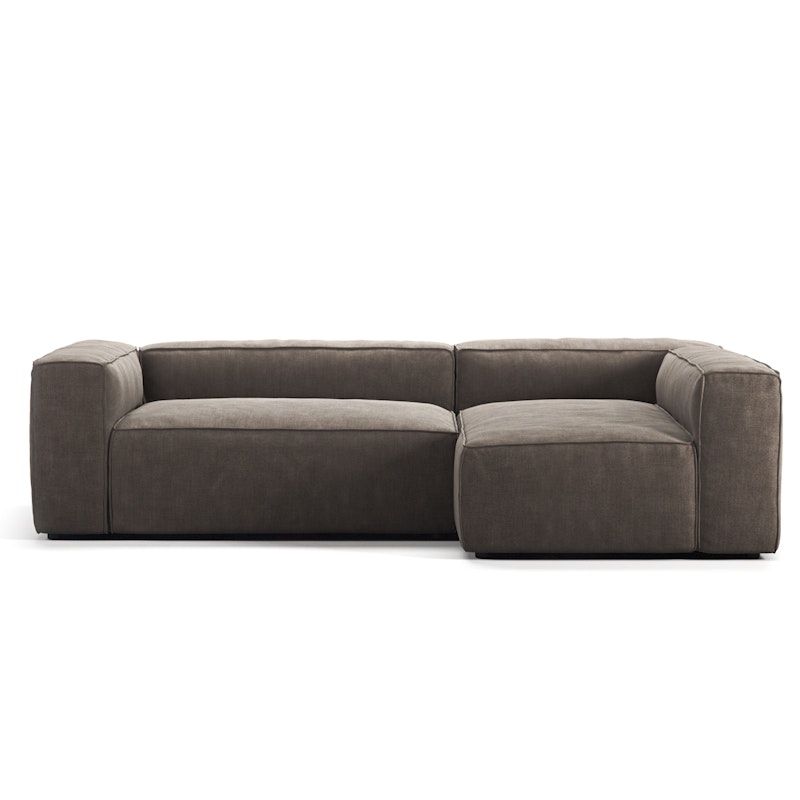 Grand 3-Sitssoffa Divan Höger Pradotyg, Mole Brown