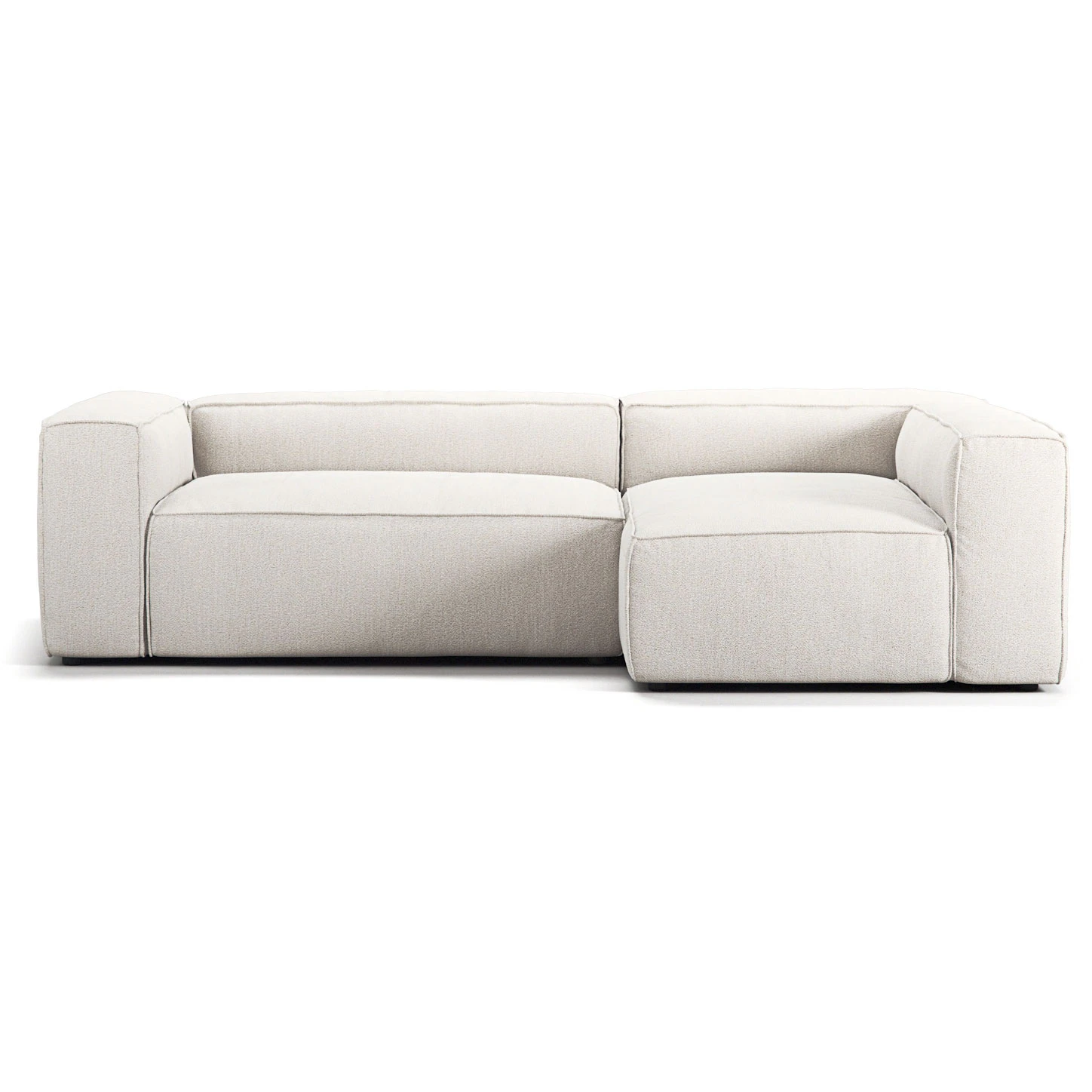 Decotique Grand 3-sitssoffa Divan H&ouml;ger tyg Steam White - H&ouml;rnsoffor & Divansoffor Boucl&eacute; Steam White - 372326-372326